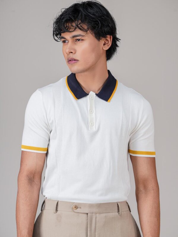 Luxury Knitted Short-sleeve Polo - Image 2