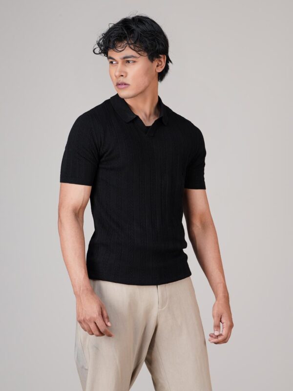 Luxury Knitted Short-sleeve Polo - Image 2