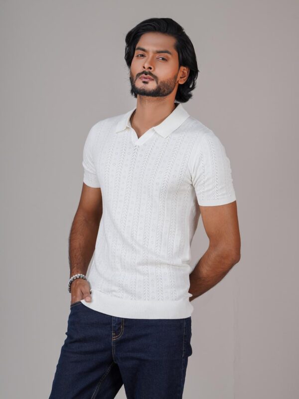 Luxury Knitted Short-sleeve Polo - Image 2