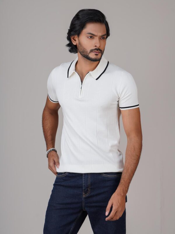 Luxury Knitted Short-sleeve Polo - Image 2
